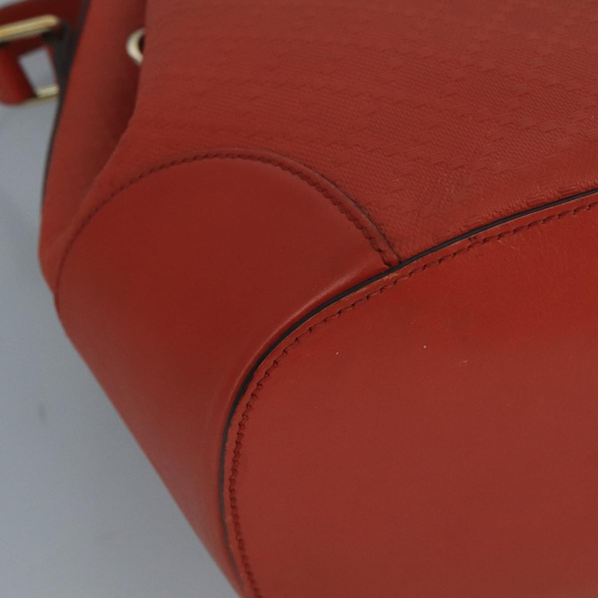 Gucci Bright Bucket Diamante Leather Orange Leather Bag (Pre-Owned)