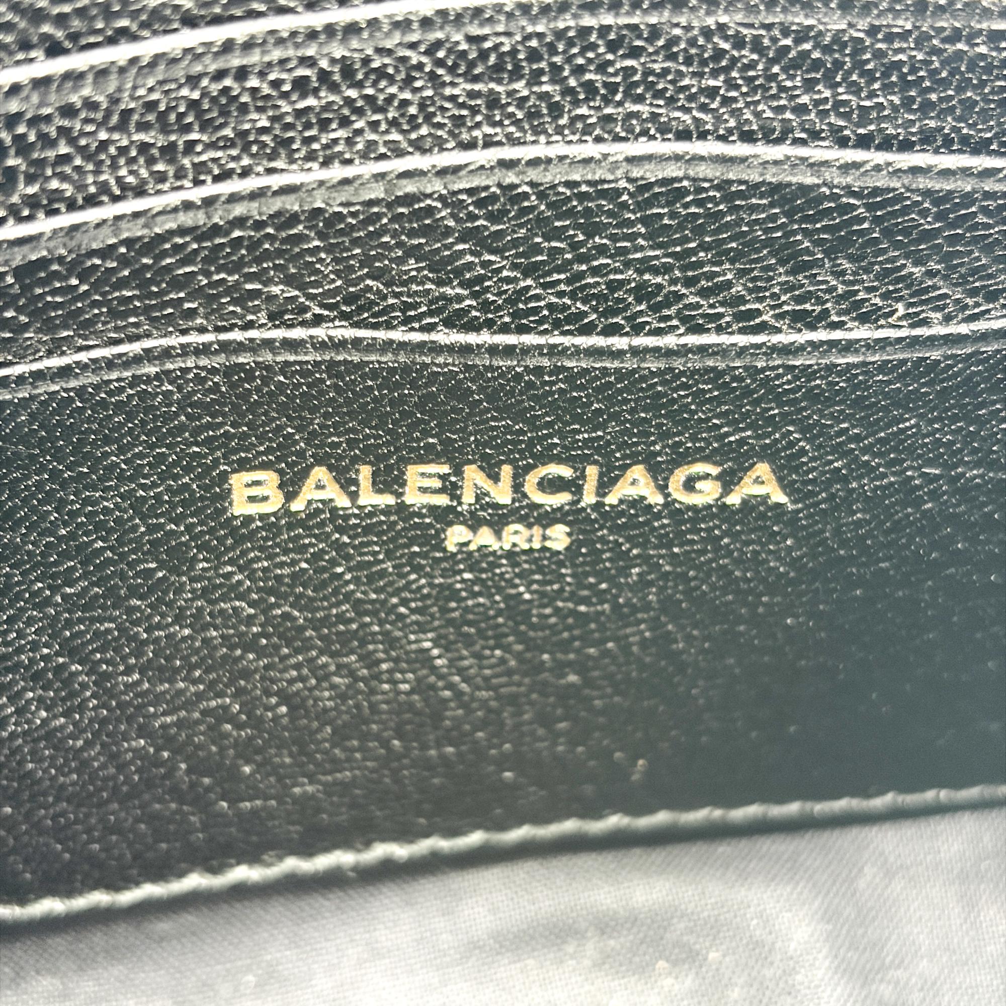Balenciaga Classic Studs Chain Reporter Leather Black Leather Crossbody Bag Bag (Pre-Owned)