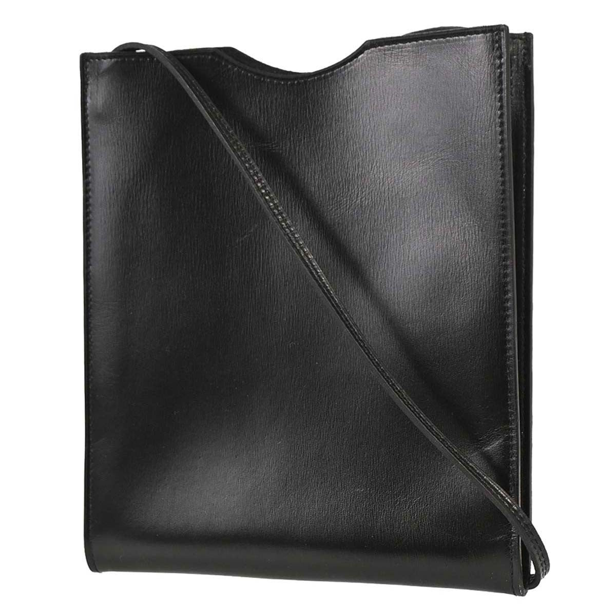 Hermes Onimaitou Pochette Box Calf Black Leather Clutche & Pouche Bag (Pre-Owned)