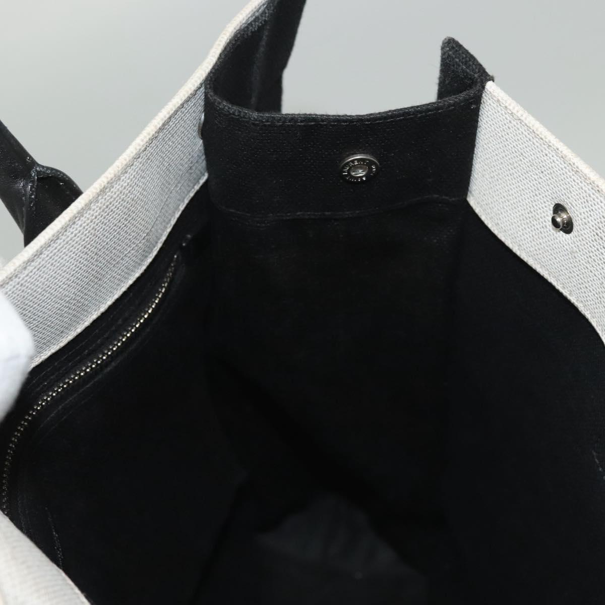 Saint Laurent Rive Gauche White Canvas, Leather Handbag (Pre-Owned)