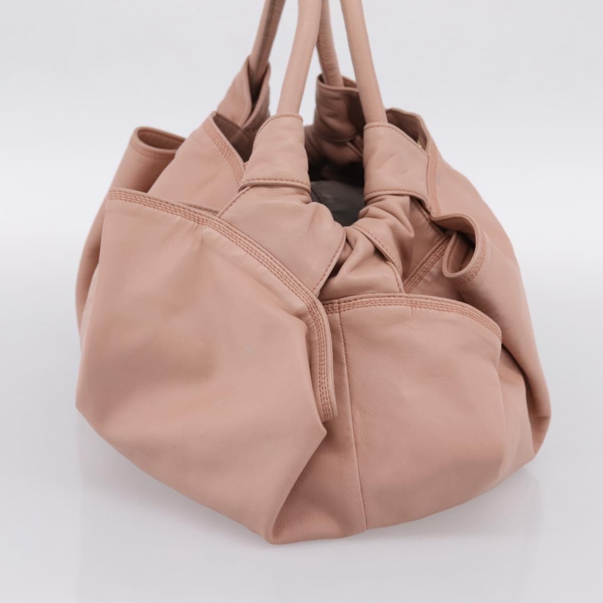 Loewe Anagram Logo Nappa Aire Hand Leather Pink Leather Handbag (Pre-Owned)