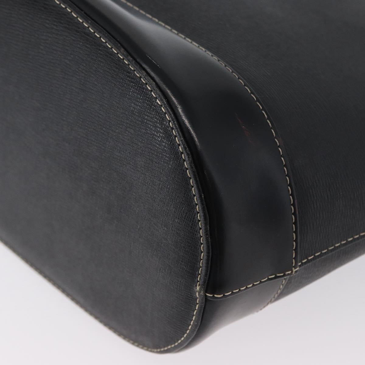 Burberry Vintage Leather Black Leather Tote Bag Bag (Pre-Owned)