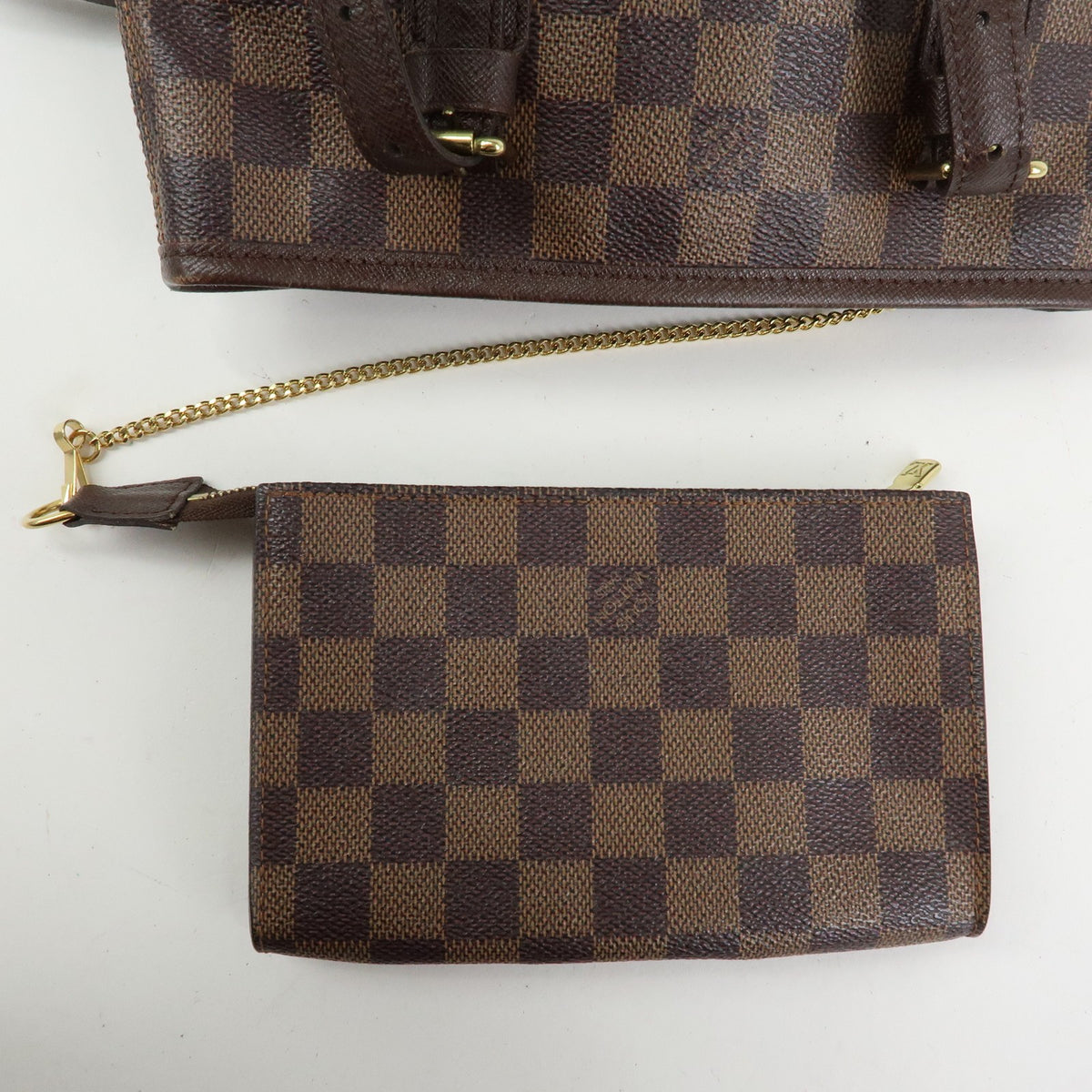 Louis Vuitton Marais Bucket Damier Brown Canvas Handbag (Pre-Owned)