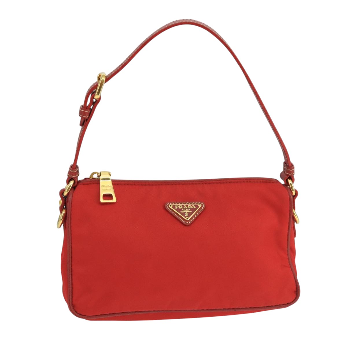 Prada Re-Nylon Red Synthetic Shoulder Bag (Pre-Owned)