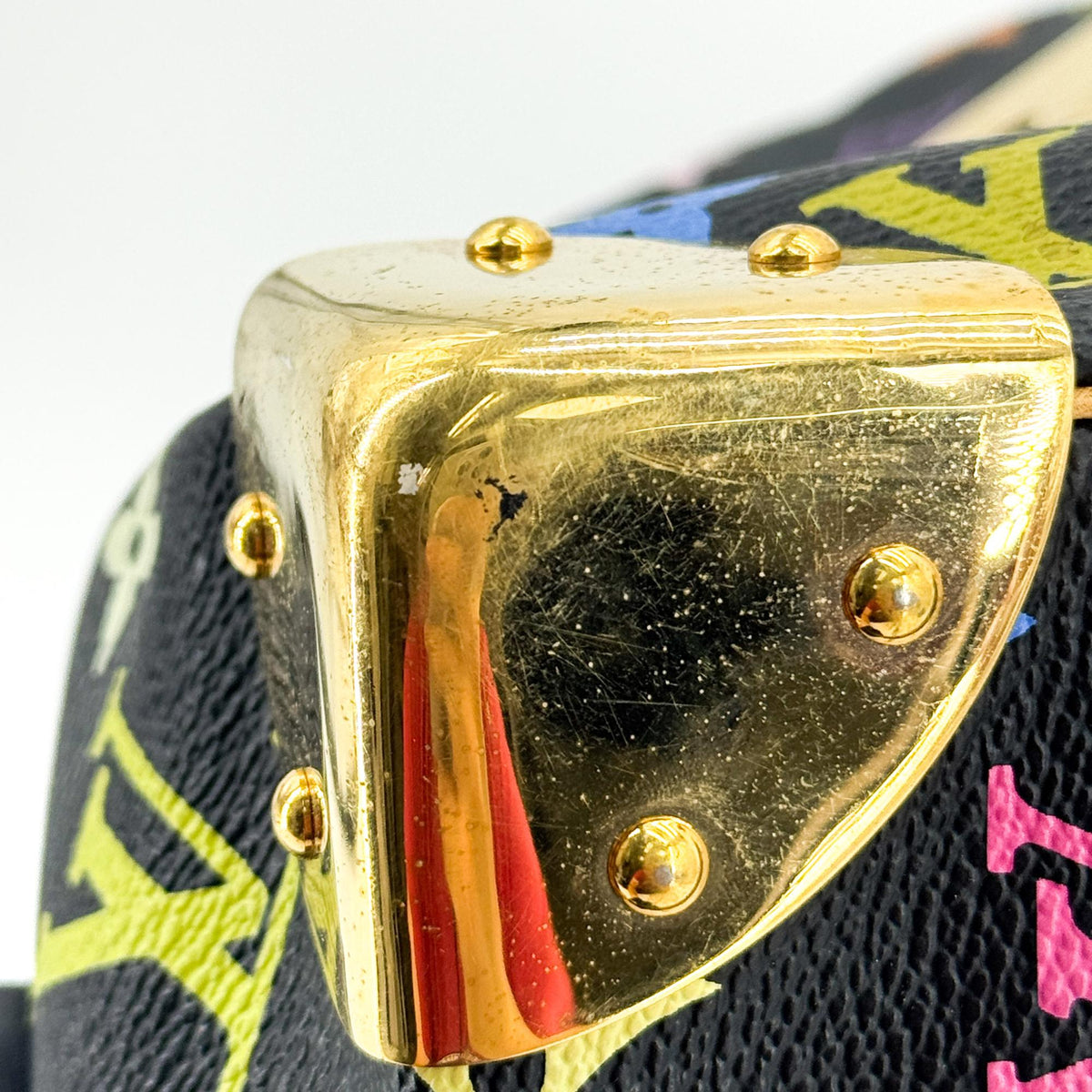 Louis Vuitton Speedy Monogram Multicolor Black Canvas Handbag (Pre-Owned)