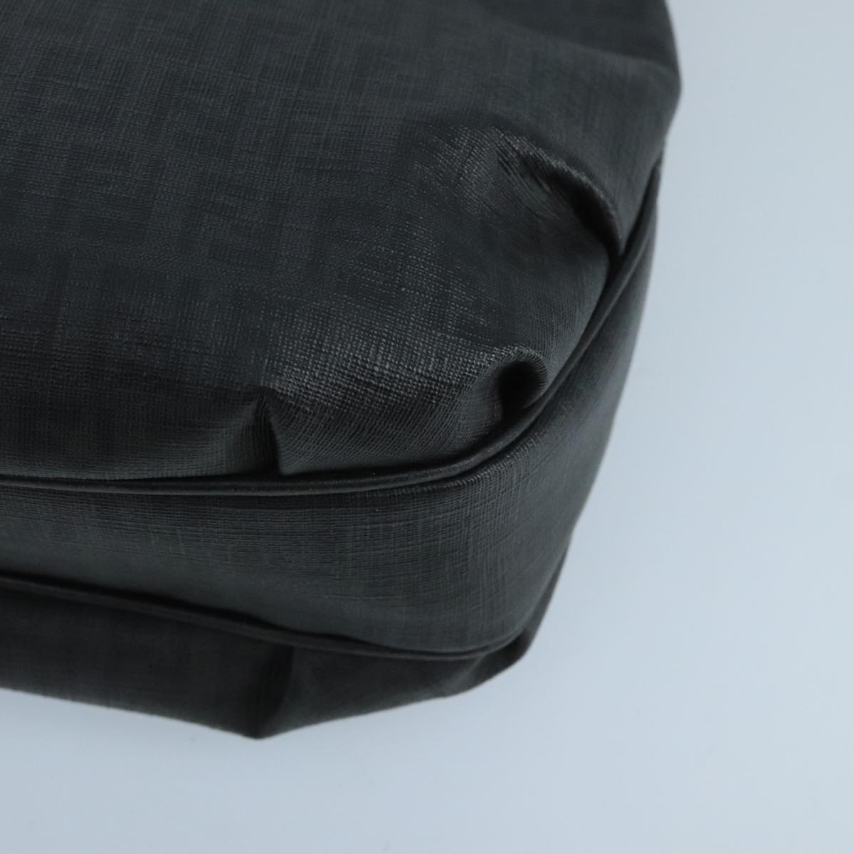 Fendi Zucchino Black Canvas Shoulder Bag (Pre-Owned)