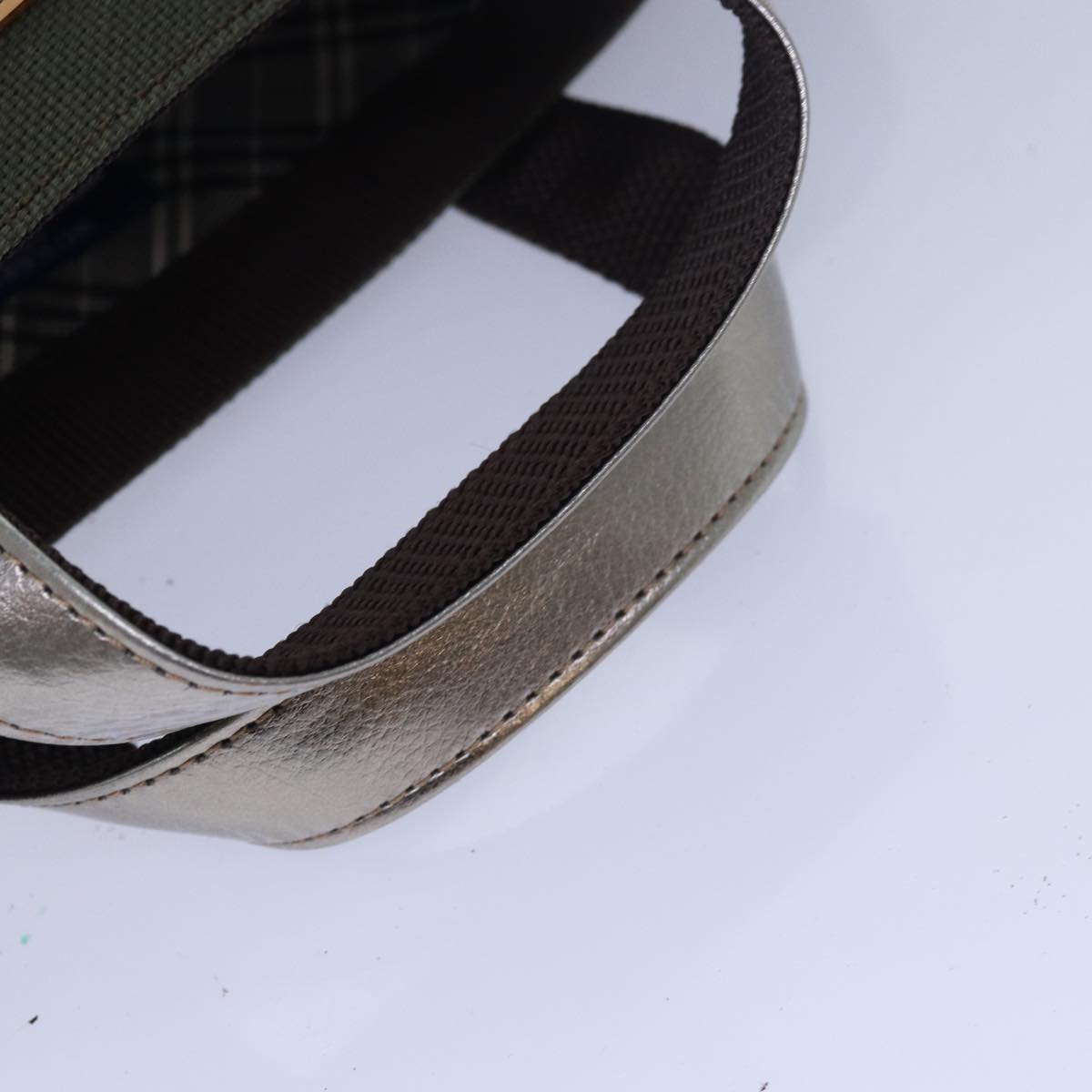 Burberry Blue Label Khaki Canvas Handbag (Pre-Owned)