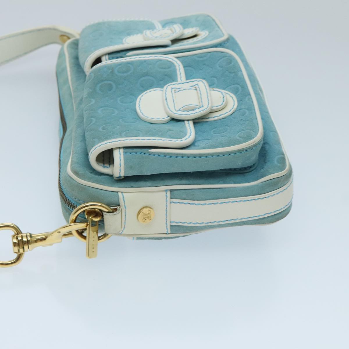 Céline Blue Canvas Shoulder Bag (Pre-Owned)