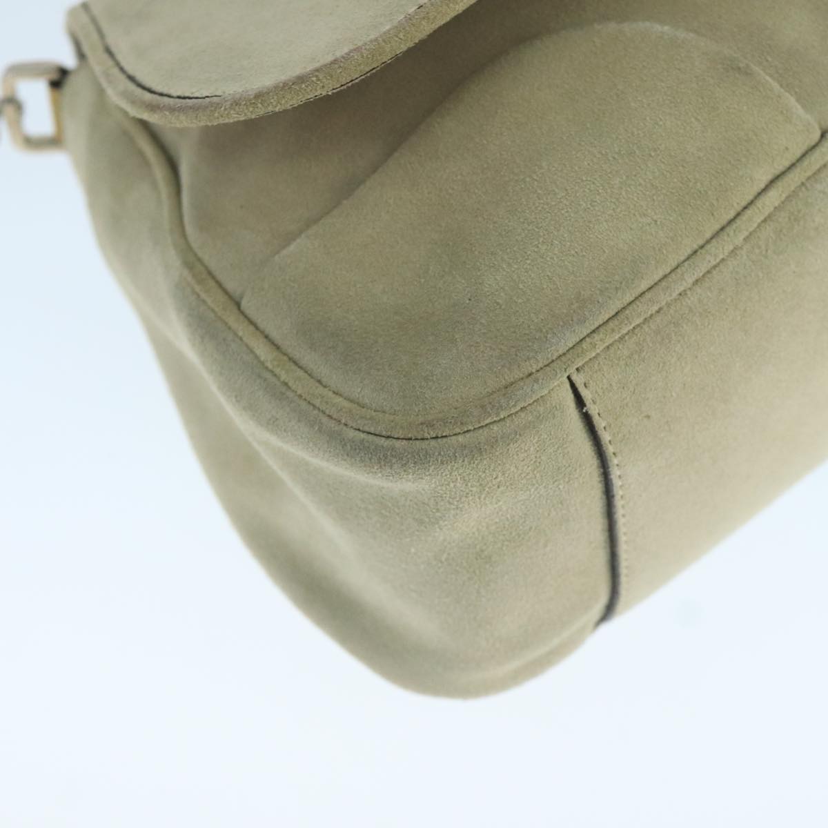 Prada Beige Suede Shoulder Bag (Pre-Owned)