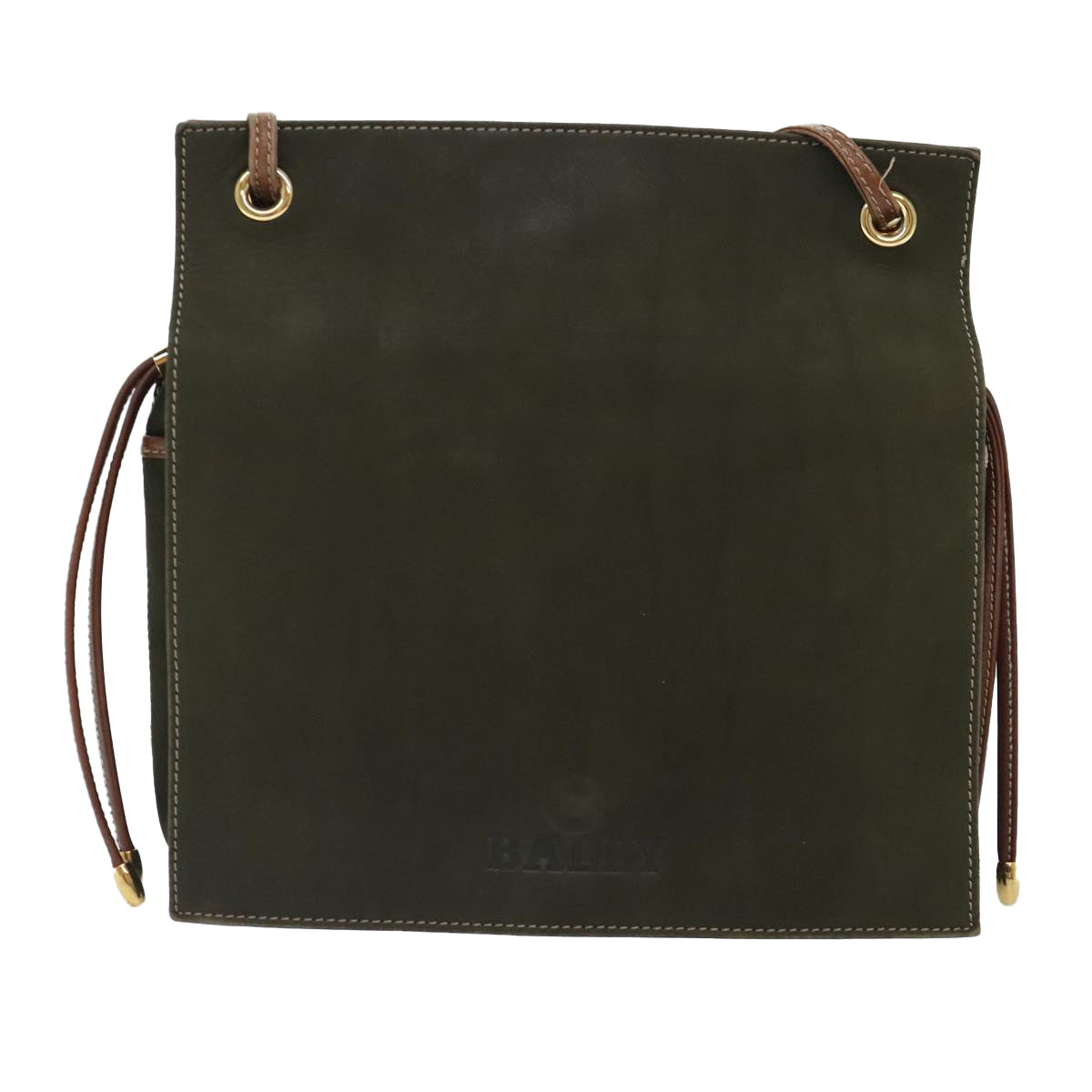 Bally Khaki Suede Shoulder Bag (Pre-Owned)