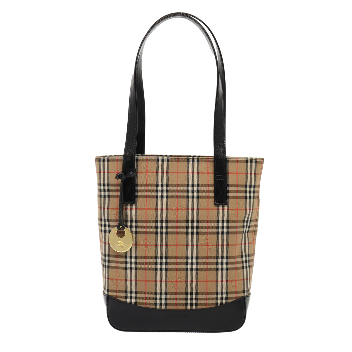 Burberry Nova Check Beige Canvas Tote Bag (Pre-Owned)