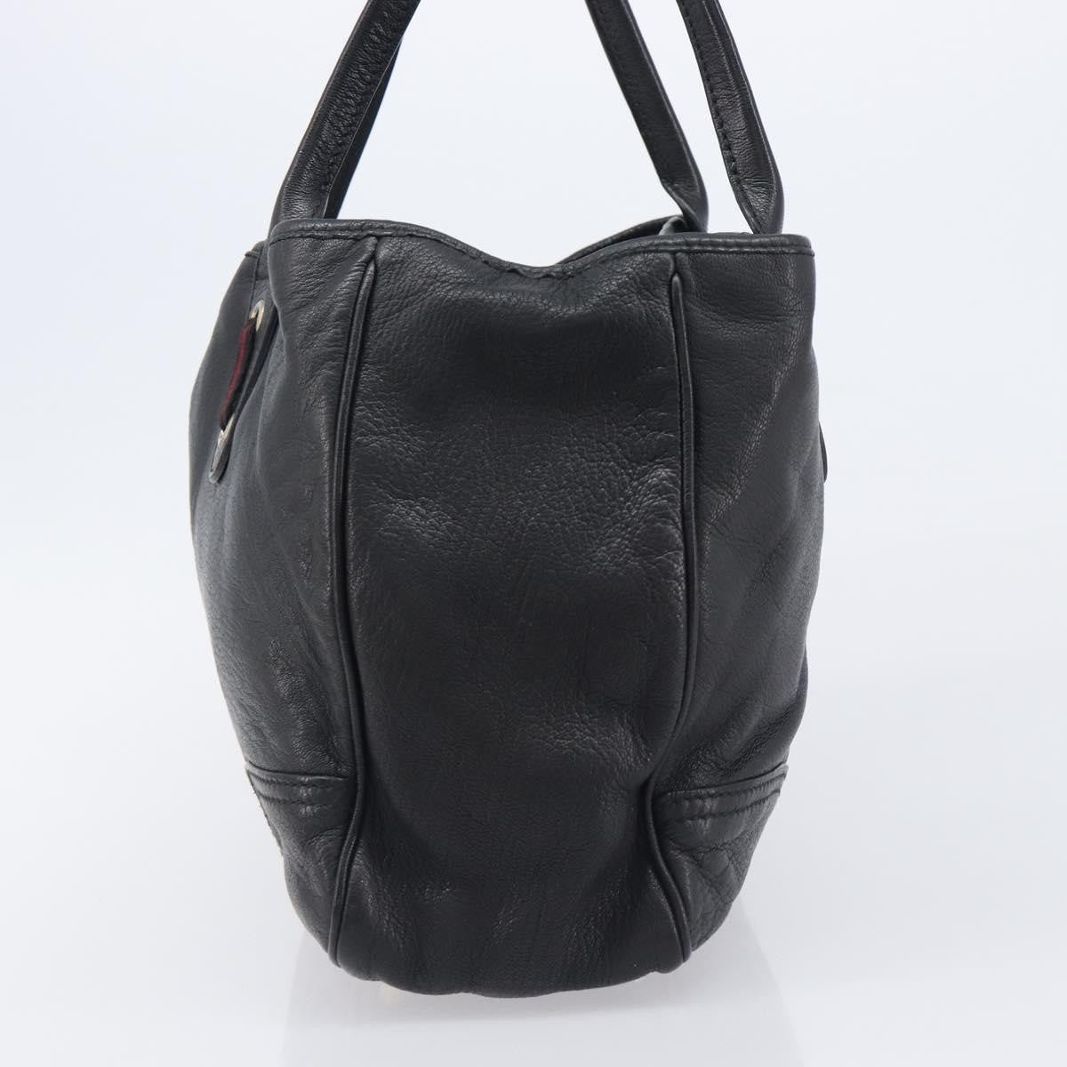 Gucci Princy Leather Black Leather Tote Bag Bag (Pre-Owned)