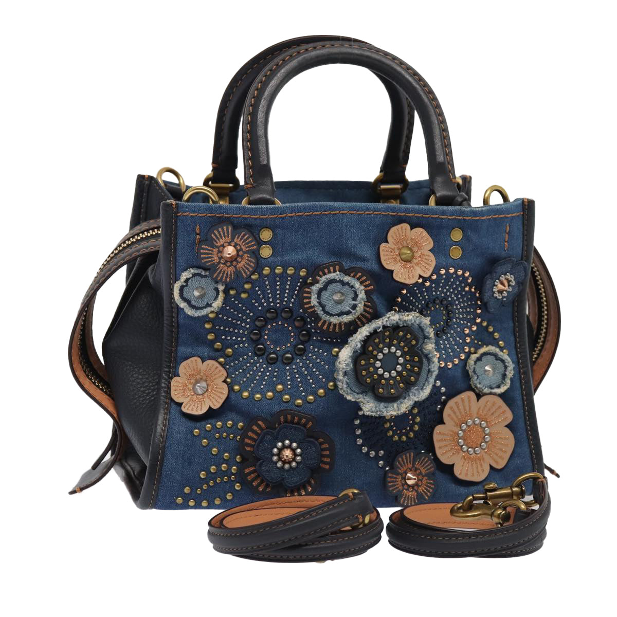 Coach Rogue 25 Blue Denim - Jeans Handbag (Pre-Owned)