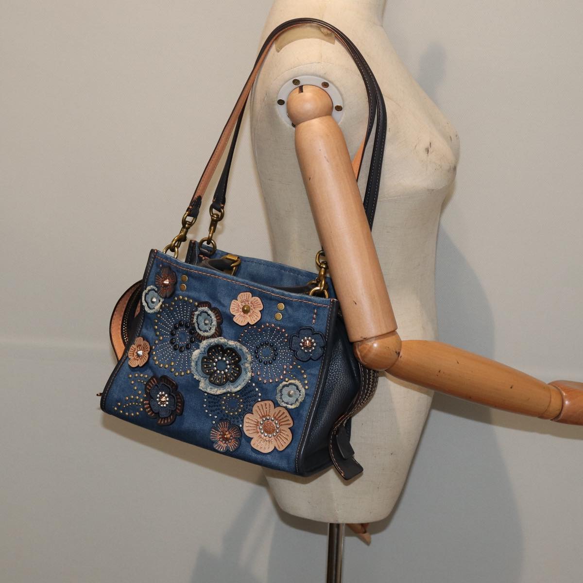 Coach Rogue 25 Blue Denim - Jeans Handbag (Pre-Owned)