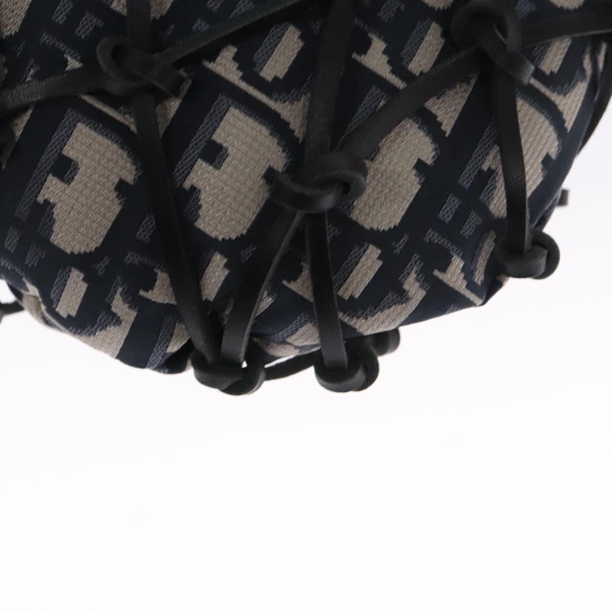 Dior Trotter Navy Canvas Handbag (Pre-Owned)