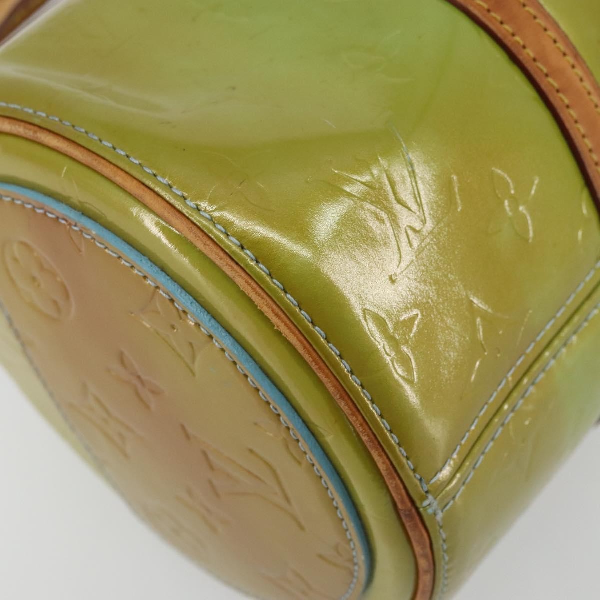 Louis Vuitton Bedford Monogram Vernis Green Patent_Leather Handbag (Pre-Owned)