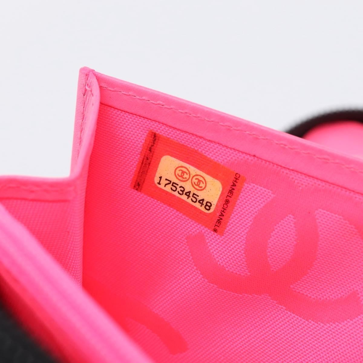 Chanel Cambon Zip Around Organizer Quilted Lambskin Black Leather Wallets Accessory (Pre-Owned)