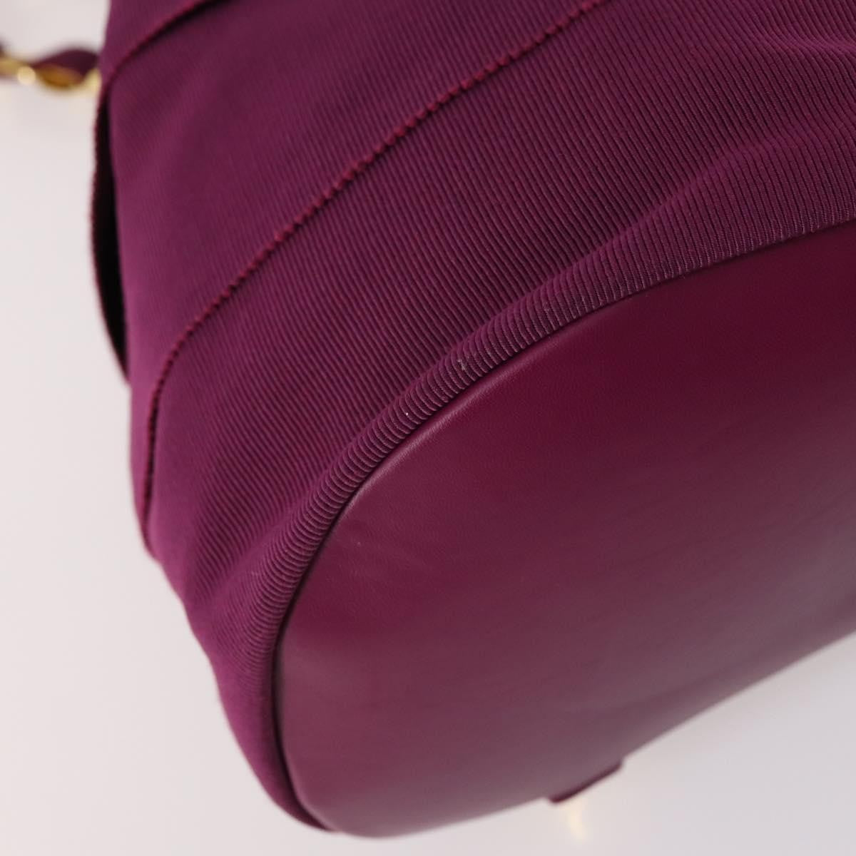 Salvatore Ferragamo Vala Canvas Purple Canvas Backpack Bag (Pre-Owned)