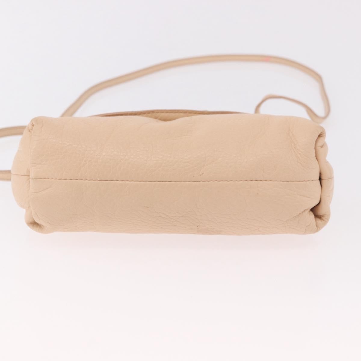 Chloe Lily Leather Beige Leather Shoulder Bag Bag (Pre-Owned)