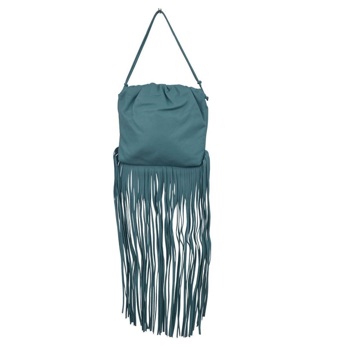 Bottega Veneta The Fringe Leather Blue Leather Clutche & Pouche Bag (Pre-Owned)