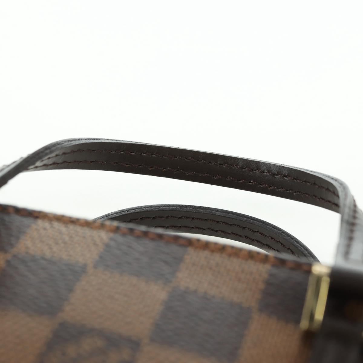 Louis Vuitton Manosque Pochette Damier Ebene Brown Canvas Clutche & Pouche Bag (Pre-Owned)