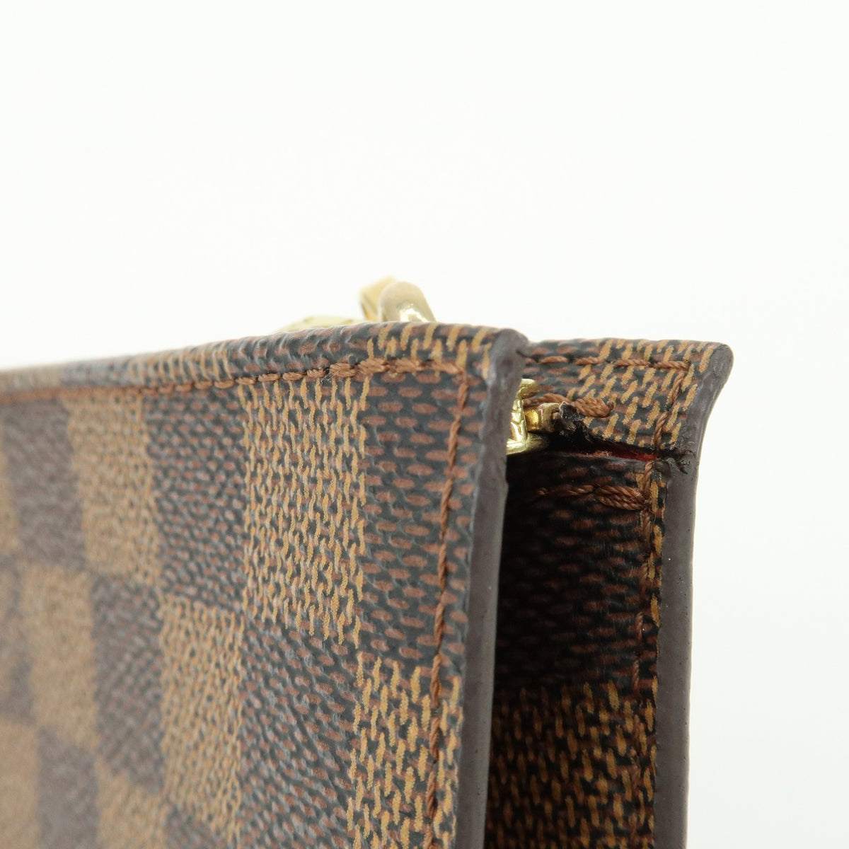 Louis Vuitton Marais Bucket Zip Damier Brown Canvas Clutche & Pouche Bag (Pre-Owned)