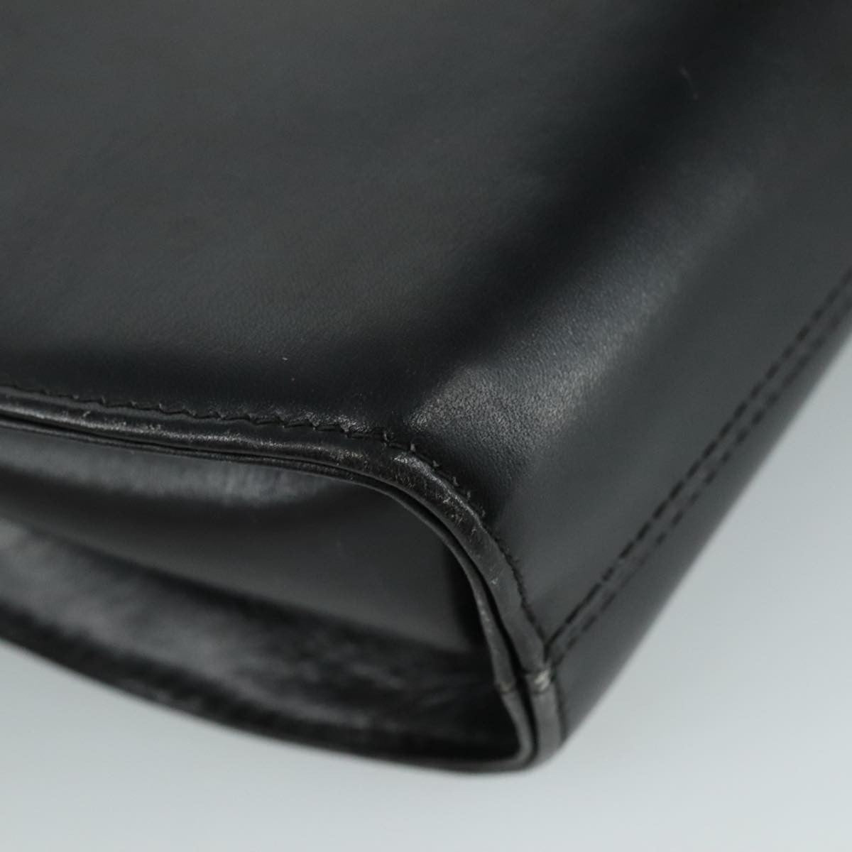 Salvatore Ferragamo Gancini Flap Leather Black Leather Shoulder Bag Bag (Pre-Owned)