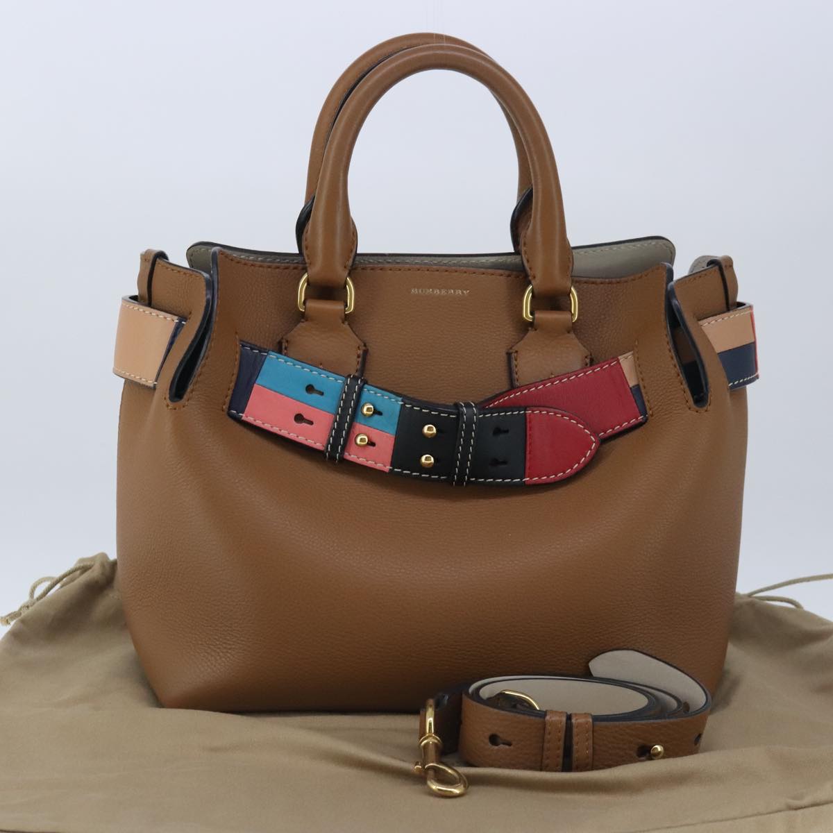 Burberry Belt Bag Brown Leather Handbag (Pre-Owned)