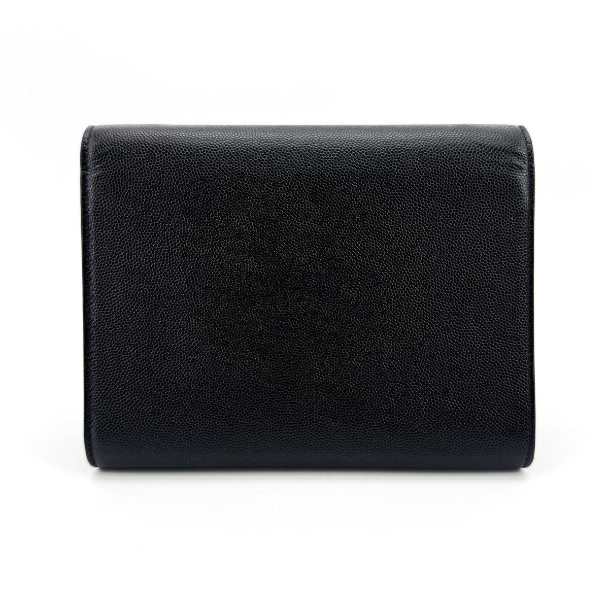 Saint Laurent Cassandra Chain Leather Black Leather Shoulder Bag Bag (Pre-Owned)