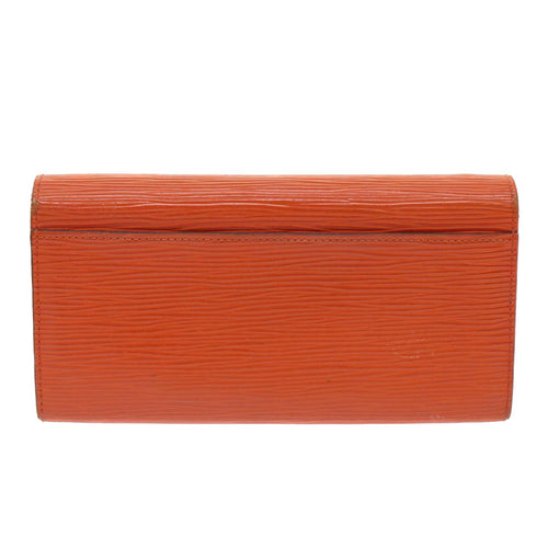 Louis Vuitton Sarah Orange Leather Wallet  (Pre-Owned)