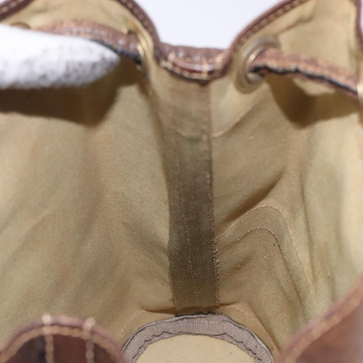 Gucci Gg Canvas Beige Canvas Shoulder Bag (Pre-Owned)