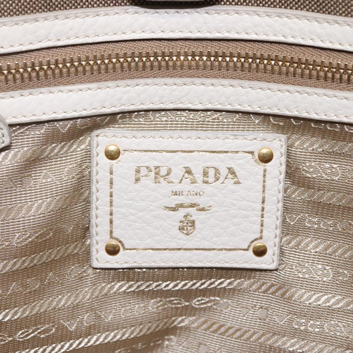 Prada Canapa Beige Canvas Handbag (Pre-Owned)