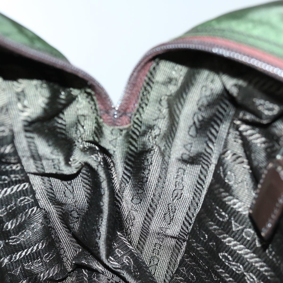 Prada Tessuto Green Synthetic Handbag (Pre-Owned)