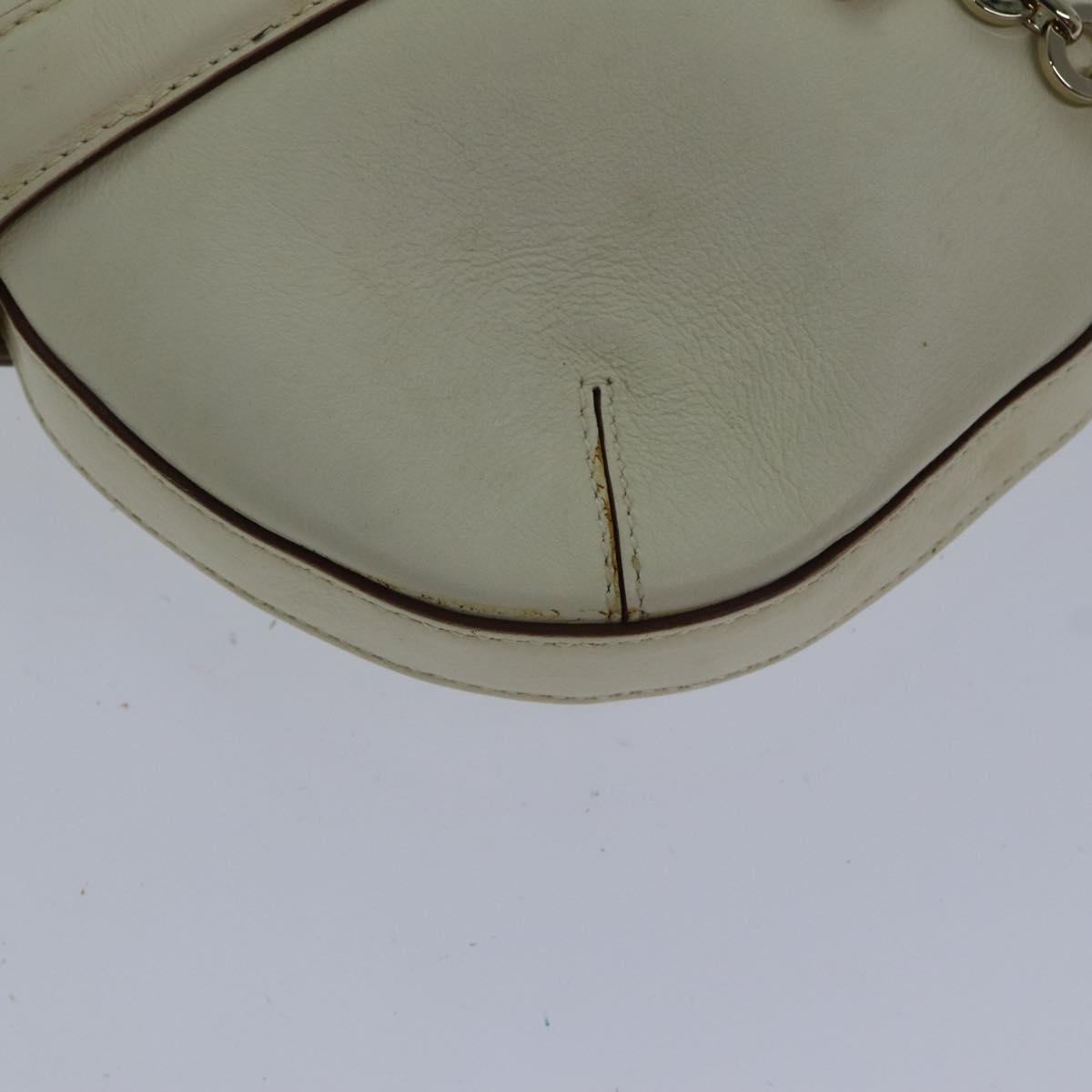 Salvatore Ferragamo Gancini Beige Leather Shoulder Bag (Pre-Owned)