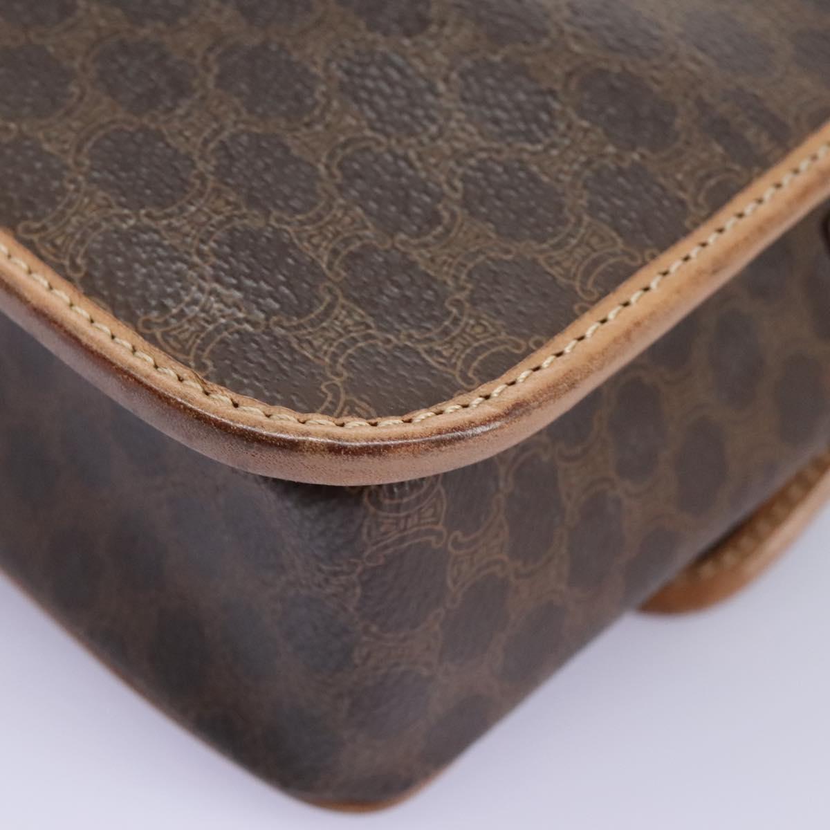Céline Macadam Brown Canvas Shoulder Bag (Pre-Owned)