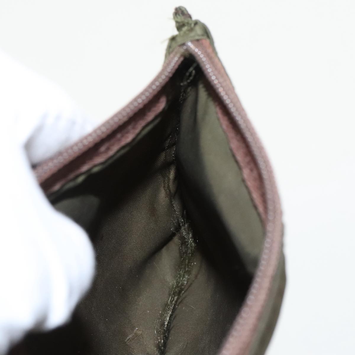 Prada Tessuto Khaki Synthetic Wallet Bag (Pre-Owned)