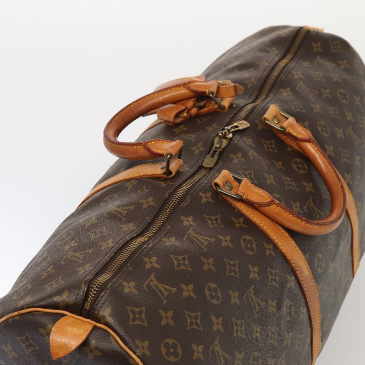 Louis Vuitton Keepall 60 Brown Canvas Travel Bag (Pre-Owned)