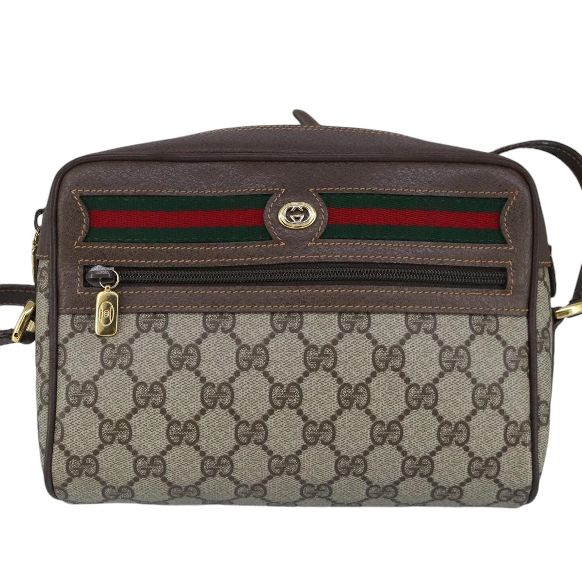 Gucci Ophidia Beige Canvas Shoulder Bag (Pre-Owned)