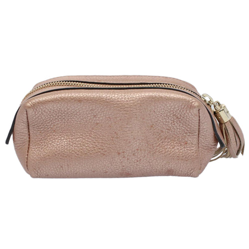 Gucci Soho Pink Leather Clutch Bag (Pre-Owned)