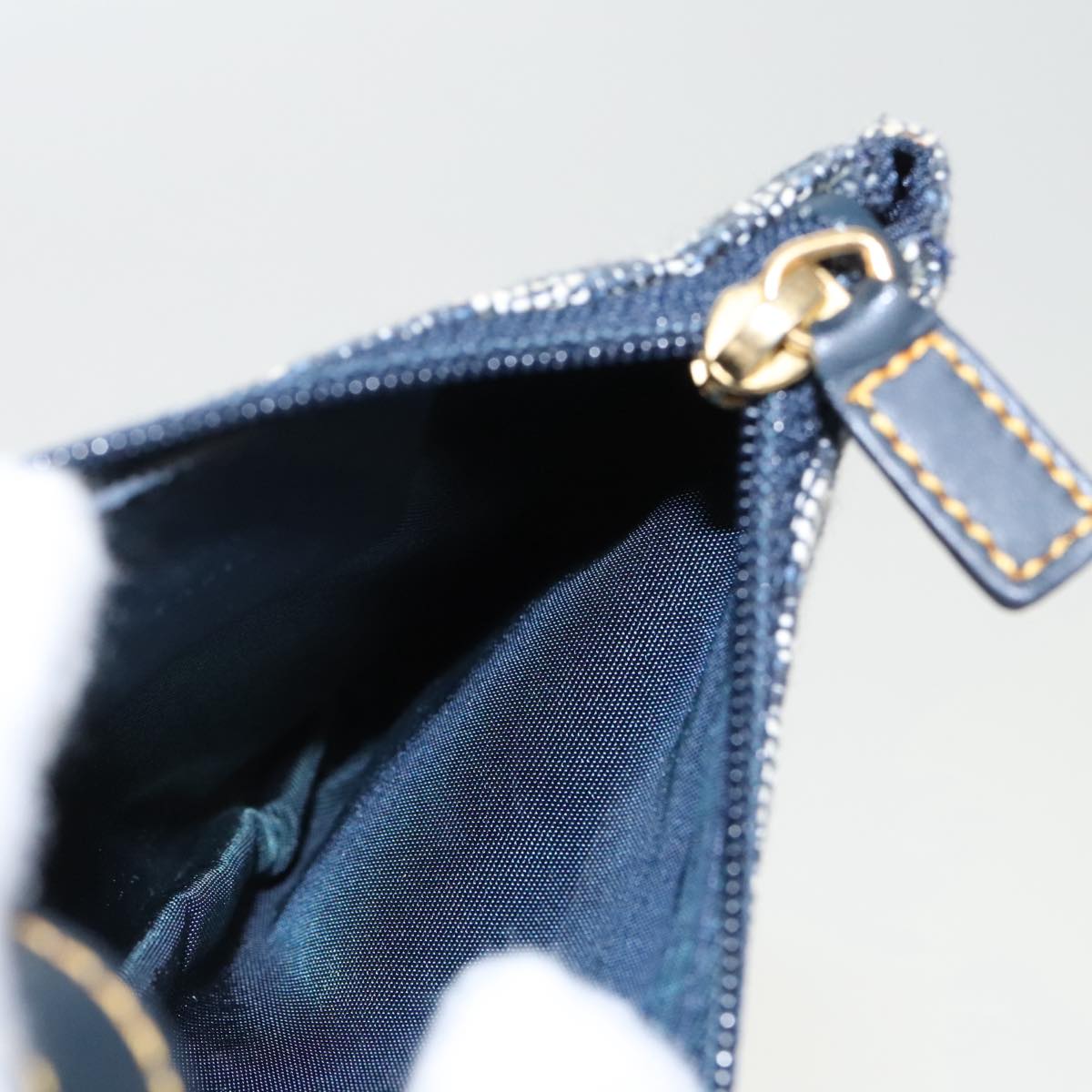 Dior Saddle Navy Canvas Clutch Bag (Pre-Owned)
