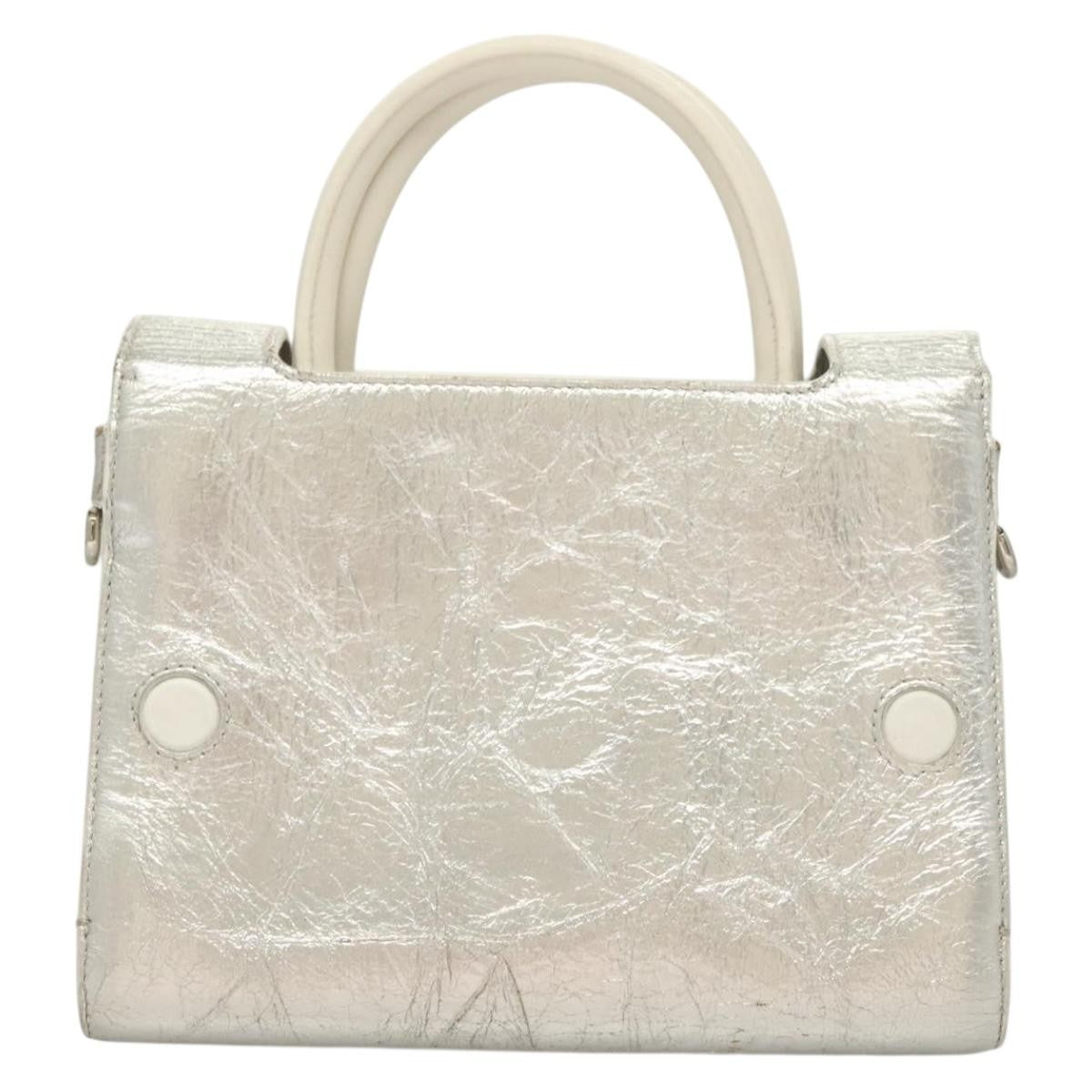 Christian Dior Diorever Leather Silver Leather Bag (Pre-Owned)