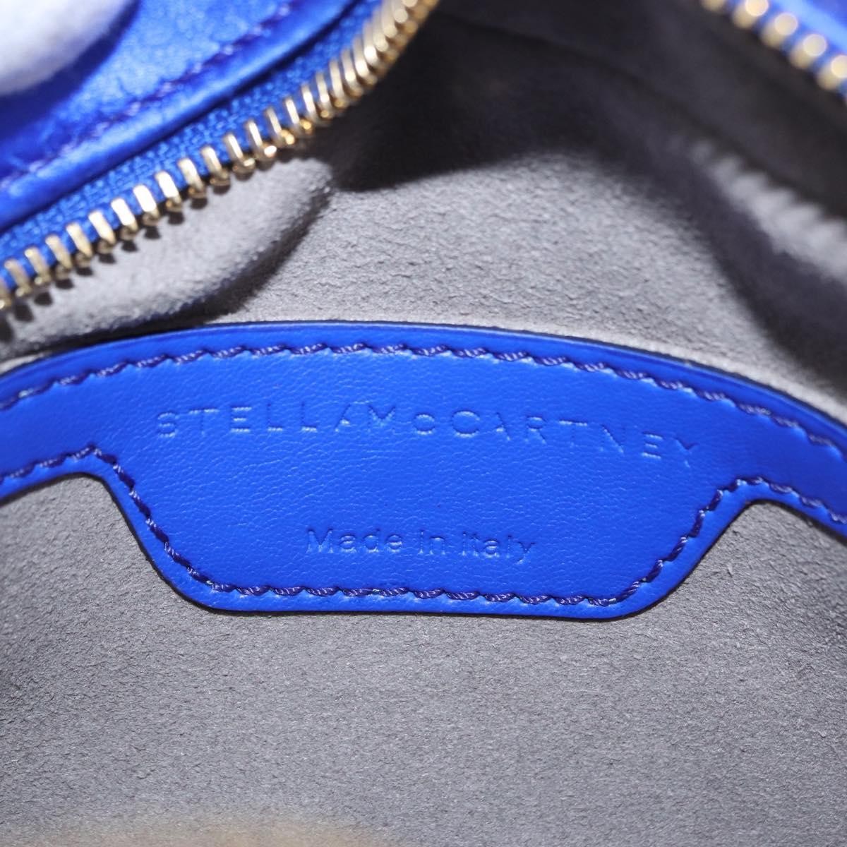 Stella Mccartney Stella Star Camera Quilted Satin Blue Satin Handbag (Pre-Owned)