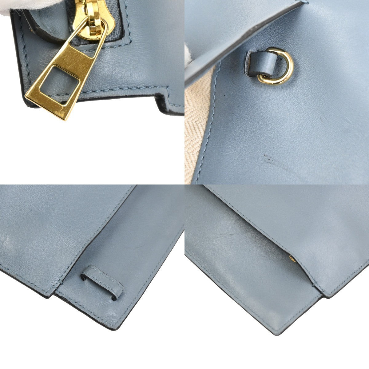 Loewe T Messenger Leather Blue Leather Shoulder Bag Bag (Pre-Owned)
