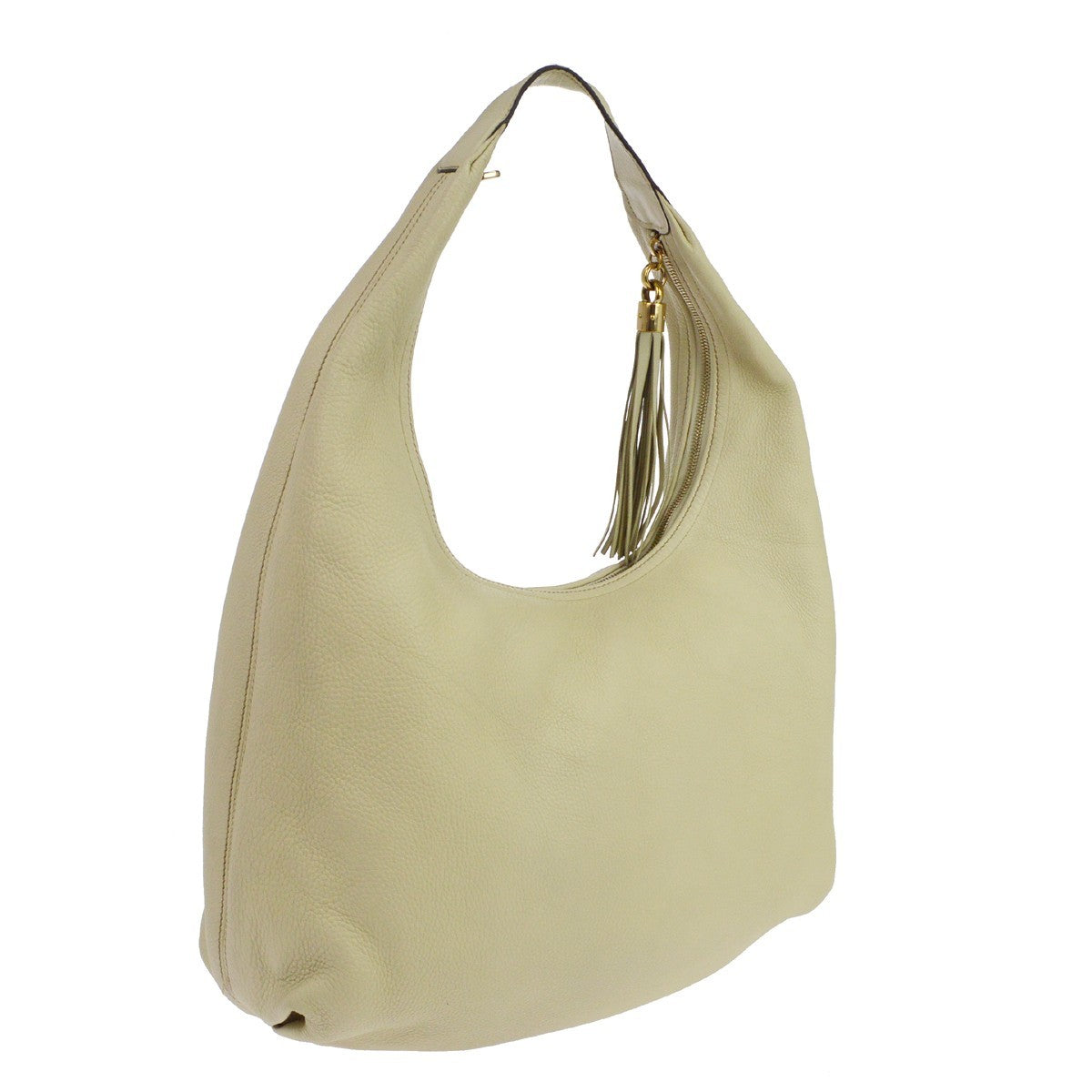 Gucci Soho Hobo Leather Beige Leather Shoulder Bag Bag (Pre-Owned)