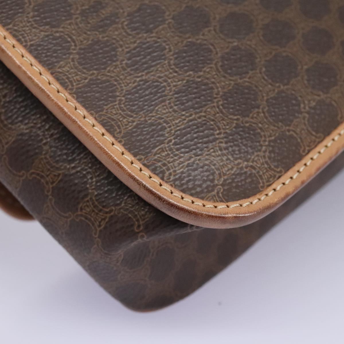 Céline Macadam Brown Canvas Shoulder Bag (Pre-Owned)