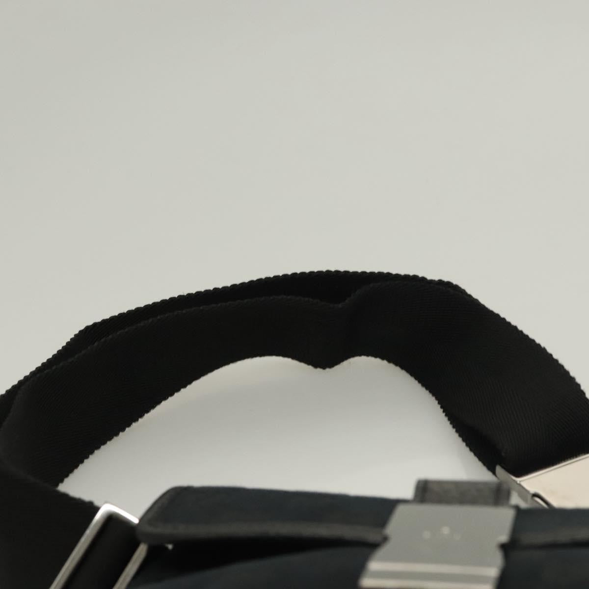 Gucci Buckle Belt Gg Canvas And Leather Black Canvas Bag (Pre-Owned)