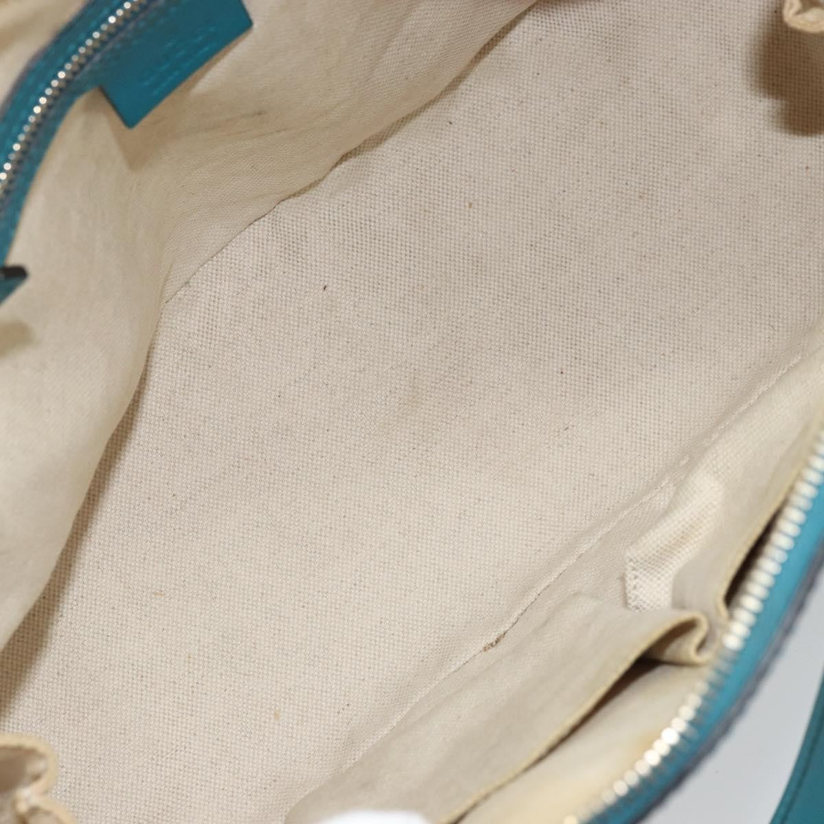 Gucci Nice Top Handle Microguccissima Patent Turquoise Patent_Leather Handbag (Pre-Owned)