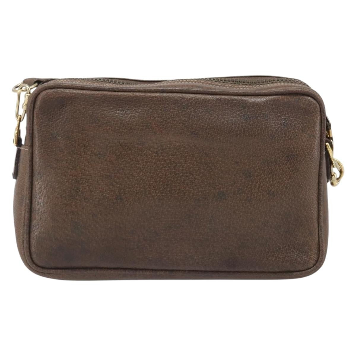 Gucci Shoulder Leather Brown Leather Shoulder Bag Bag (Pre-Owned)