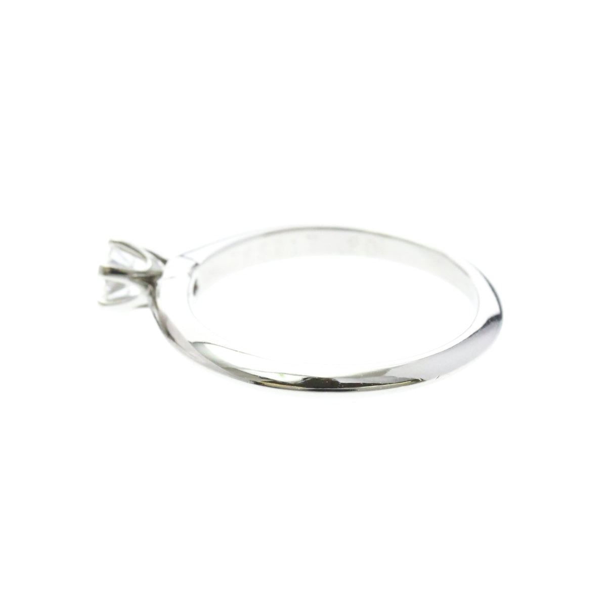 Tiffany & Co. Tiffany Setting Solitaire Platinum With Rbc Diamond G/Vvs2 Silver Platinum Ring Jewelry (Pre-Owned)