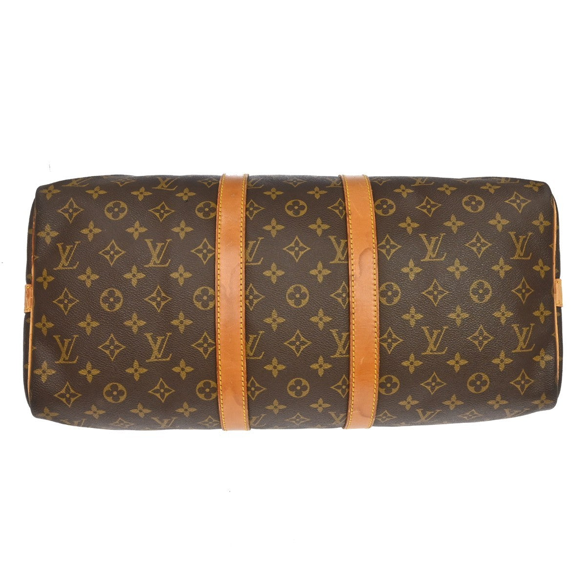 Louis Vuitton Keepall Bandouliere Monogram Canvas Brown Canvas Travel Bag Bag (Pre-Owned)